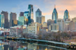 Downtown Skyline of Philadelphia, Pennsylvania USA