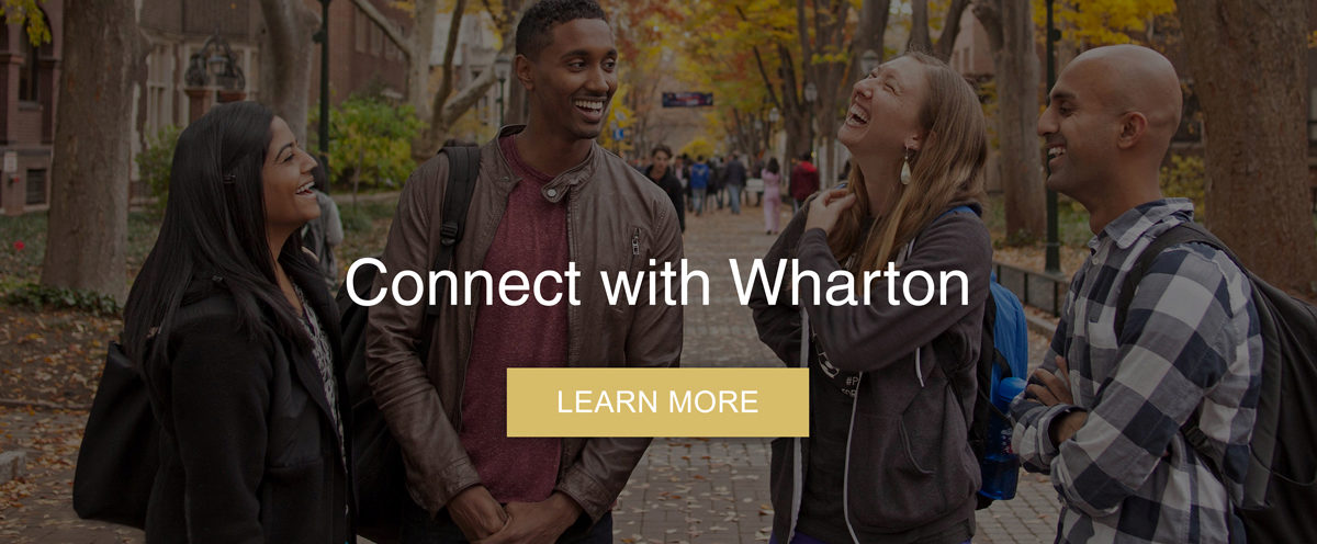 Connect with Wharton Banner