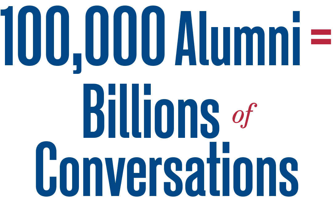 100,000 Alumni = Billions of Conversations