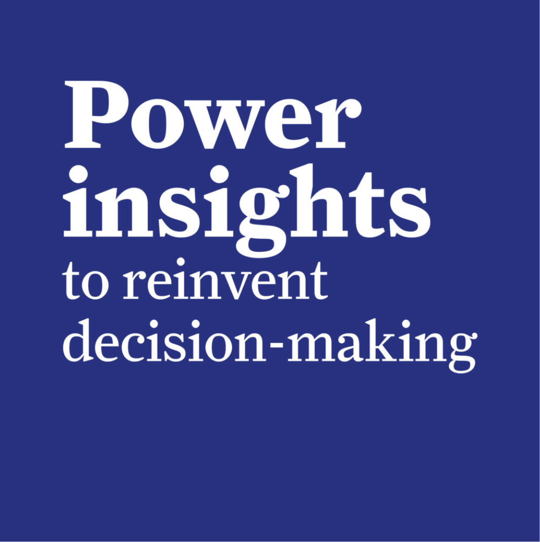 Power insights to reinvent decision making icon