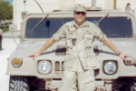 Daniel J. Moore, WG’00, in Saudi Arabia on U.S. Air Force deployment in 1996.