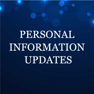 Personal Information Updates Button