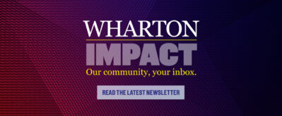 Banner of Wharton Impact Newsletter