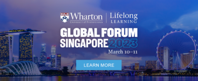 Wharton Banner of Global Forum Singapore