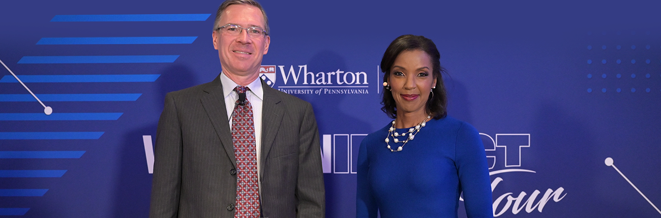 Dean Erika James with Professor Vit Henisz