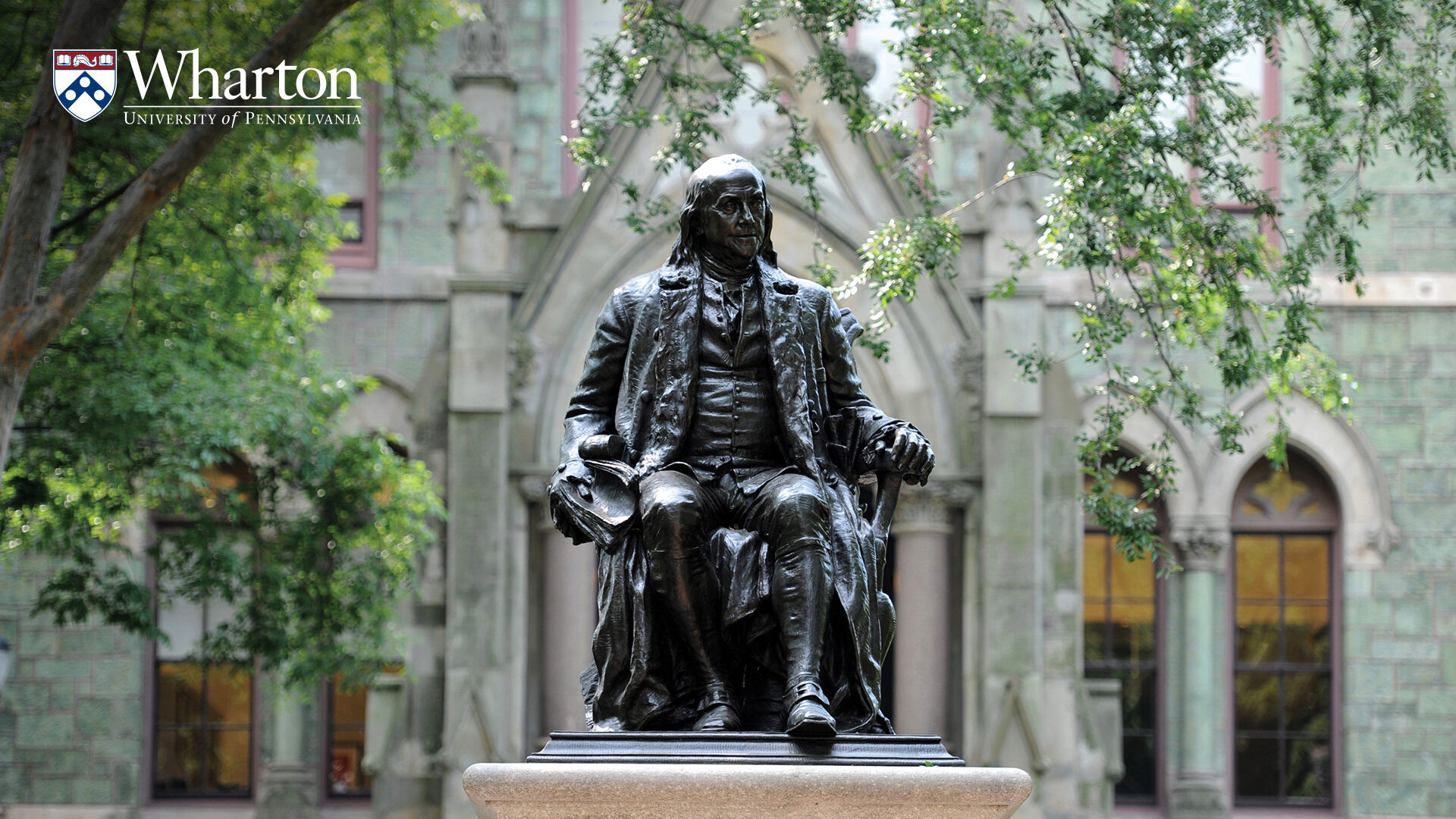 Benjamin Franklin statue on College Green