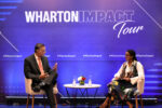 Guest and Dean Erika James at Wharton Impact Tour Mumbai 2022