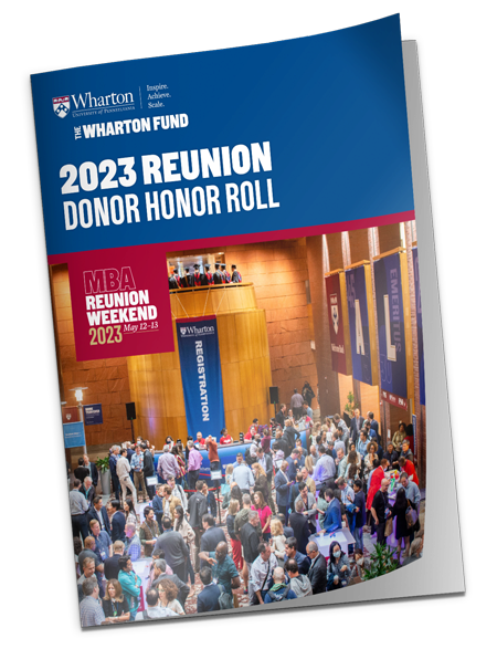 The Wharton Fund 2023 Reunion Donor Honor Roll