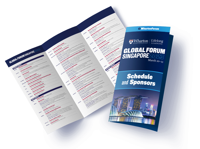 Singapore Global Forum Schedule and Sponsor Booklet