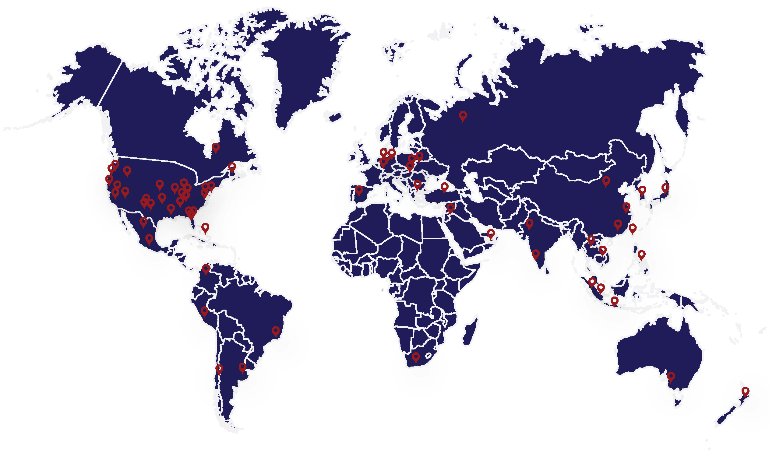Wharton Global Clubs Map