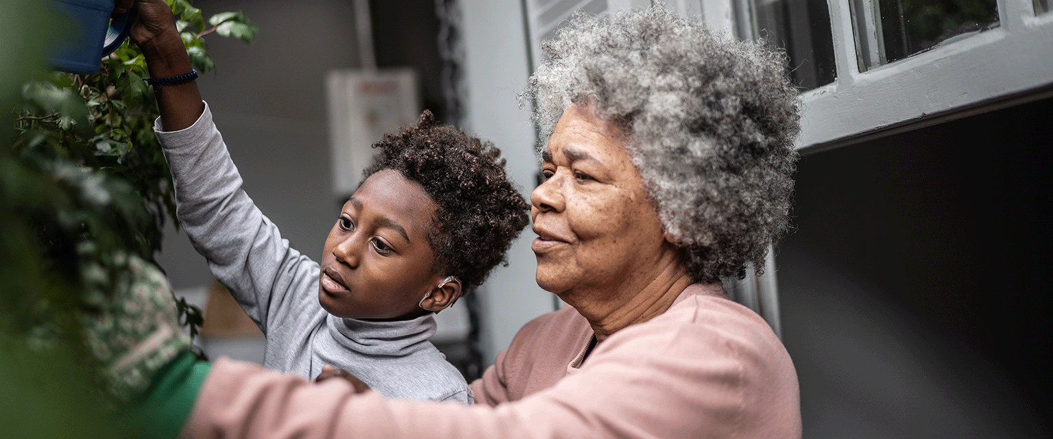 Picture a grandmother with her grandchild