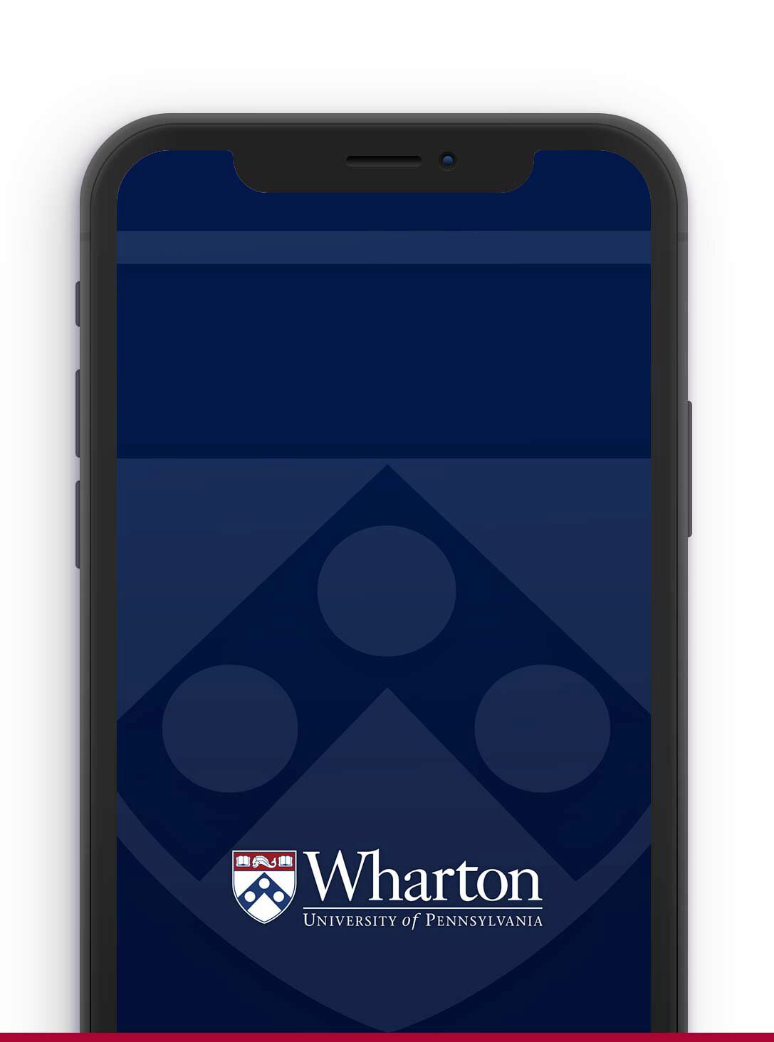 Wharton Branded Blue Shield iPhone Mockup