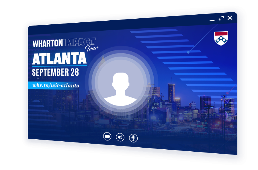 Wharton Impact Tour Atlanta Zoom Background Mockup