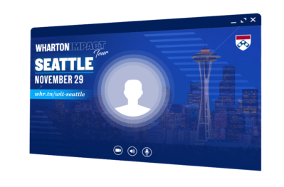 Wharton Impact Tour Seattle Zoom Background Mockup