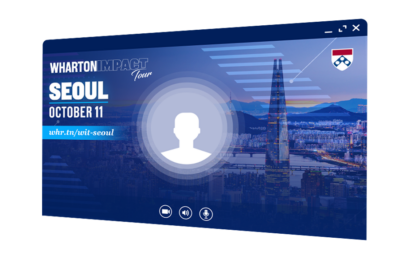 Wharton Impact Tour Seoul Zoom Background Mockup