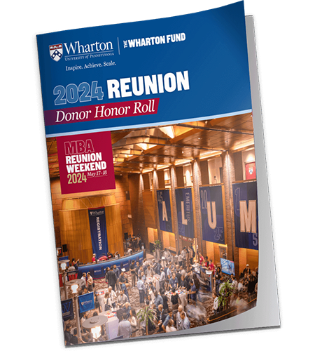 The Wharton Fund 2024 Reunion Donor Honor Roll