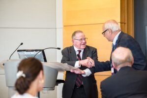 Crandall Challenge honorees shaking hands