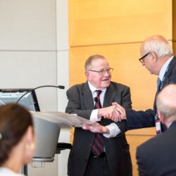 Crandall Challenge honorees shaking hands