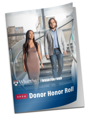 Picture of the Wharton Fund's 2024 Donor Honor Roll