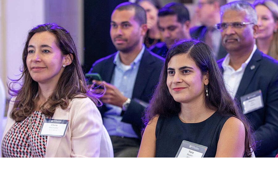 Alumni seated at Wharton in Focus event