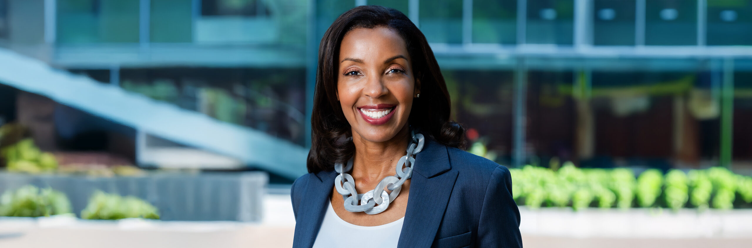 Erika H. James, dean of the Wharton School, poses for a portrait on campus.
